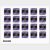 Violette Blumen Keine Flyer Bitte Aufkleber (Blatt)