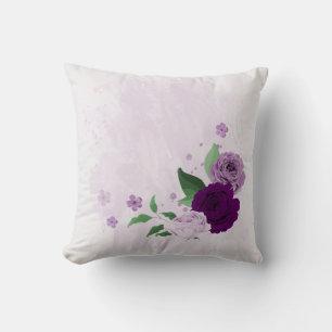 violette Blumen Kissen