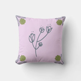 violette Blumen Kissen
