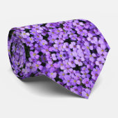 Violette Blumen Krawatte (Gerollt)