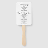 Violette Blumen Kursivschrift Hochzeitsprogramm Fächer (Rückseite)