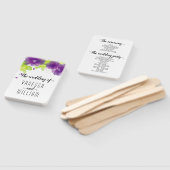 Violette Blumen Kursivschrift Hochzeitsprogramm Fächer (Non-assembled)