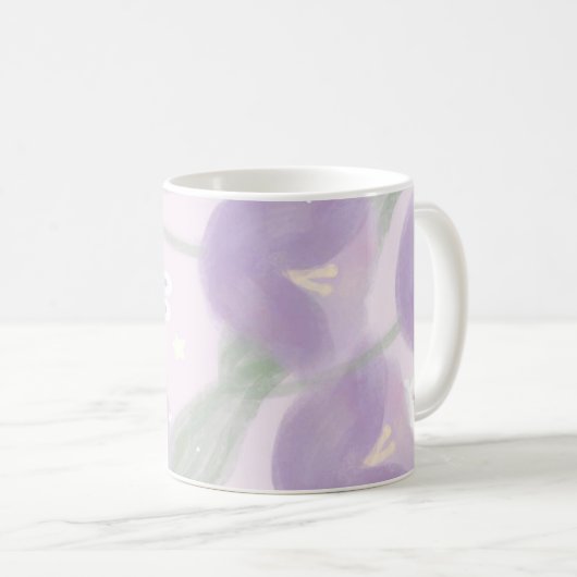 Violette Blumen mit ein wenig Sonne Kaffeetasse (VorderseiteRechts)