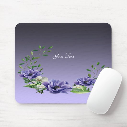 Violette Blumen Mousepad (Mit Mouse)