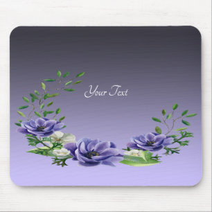 Violette Blumen Mousepad