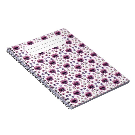 violette Blumen Notizblock (Rechte Seite)