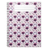violette Blumen Notizblock (Vorderseite)