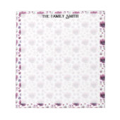 violette Blumen Notizblock (Vorderseite)