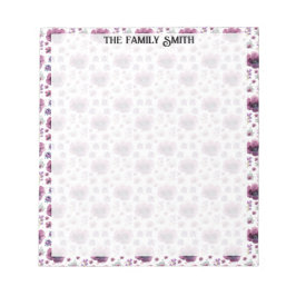 violette Blumen Notizblock