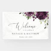 Violette Blumen, Pflaumenblumen, Blume, Begrüßung Banner (Horizontal)