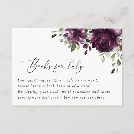 Violette Blumen, Pflaumenblumen, Blume, Bücher für Begleitkarte (Vorderseite)