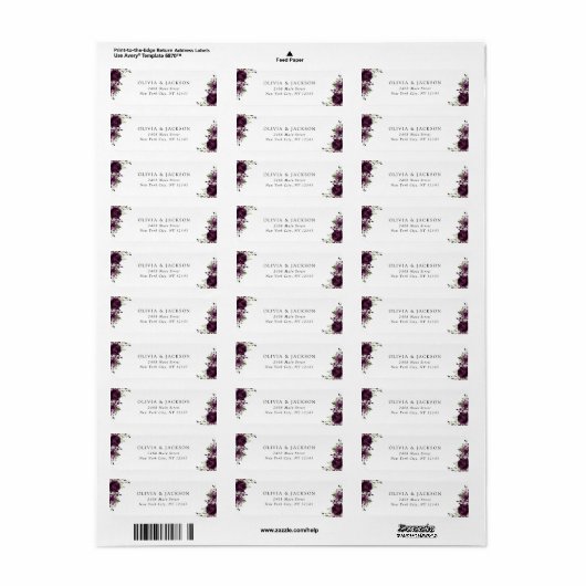 Violette Blumen, Pflaumenblumen, Boho, Blumenzehen (Vorne)