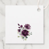 Violette Blumen, Pflaumenblumen, Boho, Blumenzehen Geschenkanhänger (Rückseite)