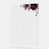 Violette Blumen, Pflaumenblumen, Boho, Sitzplan Acrylschild (Winkel)