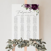 Violette Blumen, Pflaumenblumen, Boho, Sitzplan Poster