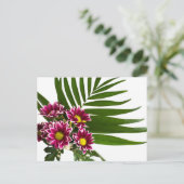 Violette Blumen Postkarte (Stehend Vorderseite)