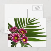 Violette Blumen Postkarte (Vorne/Hinten)