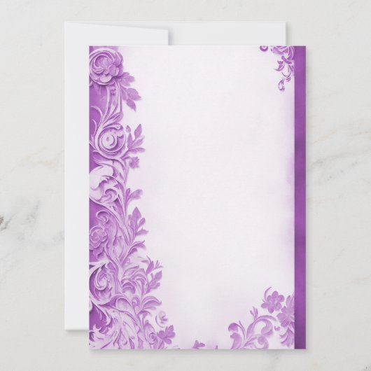 Violette Blumen Save the Date Geblüht (Rückseite)