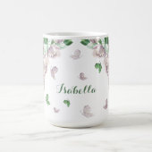 violette Blumen, Schmetterlinge Kaffeetasse (Mittel)