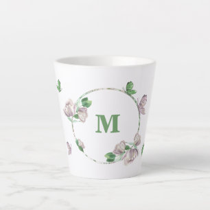 violette Blumen, Schmetterlinge Milchtasse