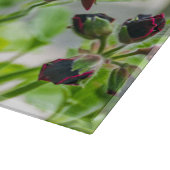 Violette Blumen Schneidebrett (Ecke)