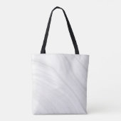 violette Blumen silberne Blätter Marmortüte Tasche (Rückseite)