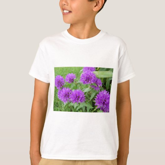 violette Blumen T-Shirt (Vorderseite)
