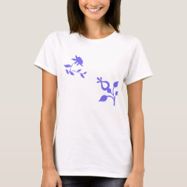 violette Blumen T-Shirt