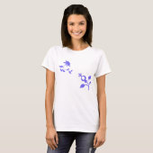 violette Blumen T-Shirt (Vorne ganz)