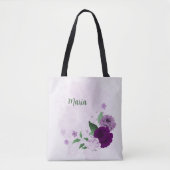 violette Blumen Tasche (Vorderseite)