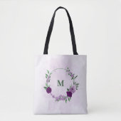 violette Blumen Tasche (Vorderseite)