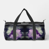 Violette Blumen, teilweise farbig Personalisiert Duffle Bag (Vorderseite)