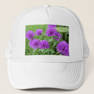 violette Blumen Truckerkappe
