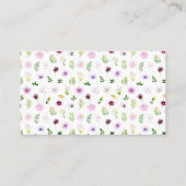 Violette Blumen und Blätter Geburtstag Ein Hinweis Begleitkarte (Rückseite)