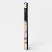 Violette Blumen und Schmetterlinge Case-Mate iPhone Hülle (Hinten/Links)
