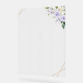 Violette Blumen, weiße Blume, Boho, Sitzplan Acrylschild (Winkel)