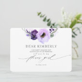 Violette Blumen werden mein Vorschlag für ein Blum Einladung (Stehend Vorderseite)