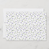 Violette Blumen Wreath Erste Kommune Einladung (Rückseite)