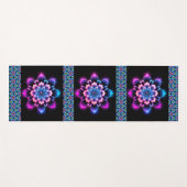 Violette Blumen Yogamatte (Vorderseite (Horizontal))