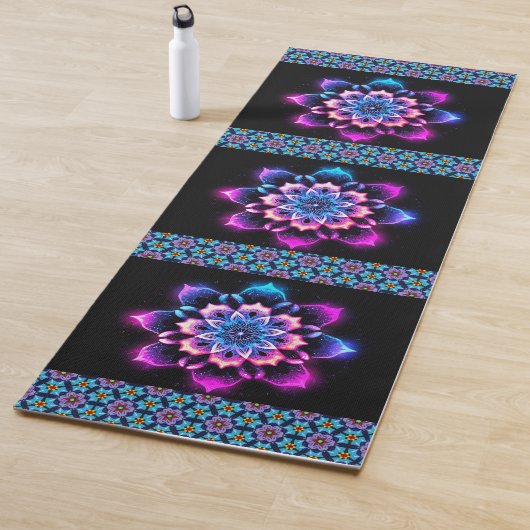 Violette Blumen Yogamatte (Beispiel)