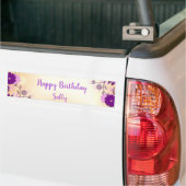 Violette Blumen zum Geburtstag Autoaufkleber (Auf Lkw)