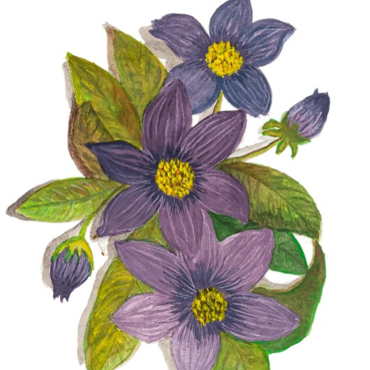 violette Blumen Zweifarbige Tasse