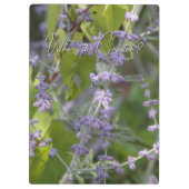 Violette Blumenbeete Garten Fotografie Klemmbrett (Rückseite)