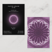 Violette Blumenblatt-Grafik - vertikale Visitenkarte (Vorne/Hinten)