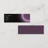 Violette Blumenblatt-Mandala - Profil-Visitenkarte Mini Visitenkarte (Vorne/Hinten)