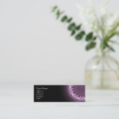 Violette Blumenblatt-Mandala - Profil-Visitenkarte Mini Visitenkarte (Stehend Vorderseite)