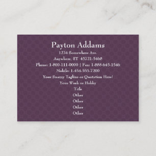 Violette Blumenblatt-Mandala - Visitenkarte