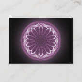 Violette Blumenblatt-Mandala - Visitenkarte (Rückseite)