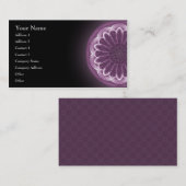Violette Blumenblatt-Mandala - Visitenkarte (Vorne/Hinten)