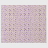 violette Blumenmuster Geschenkpapier (Flach)